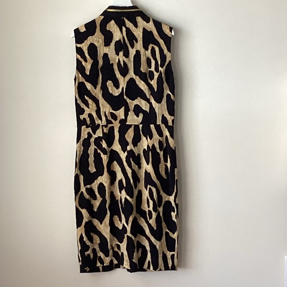 Per Se Silk Leopard Print Dress Sz 4 - Picture 4 of 8